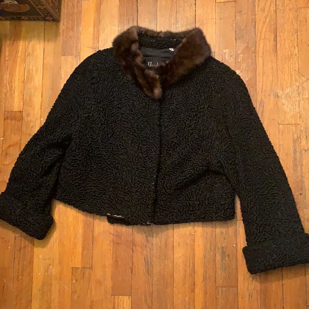 Persian lamb jacket with mink collar Hudson’s Detroit coat